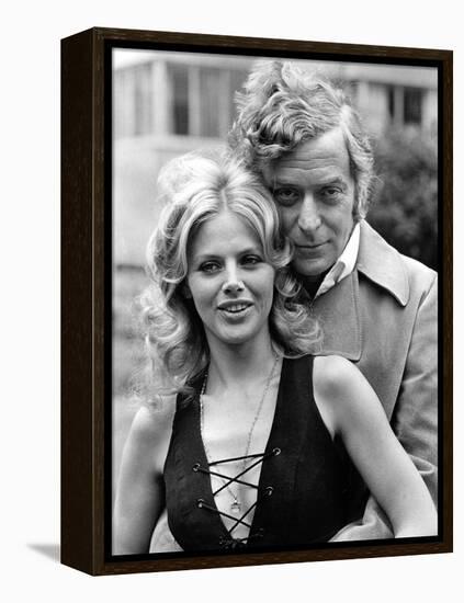 Michael Caine with Britt Ekland-Associated Newspapers-Framed Stretched Canvas