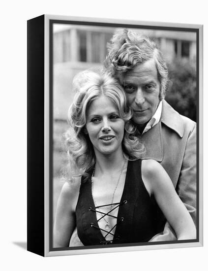 Michael Caine with Britt Ekland-Associated Newspapers-Framed Stretched Canvas