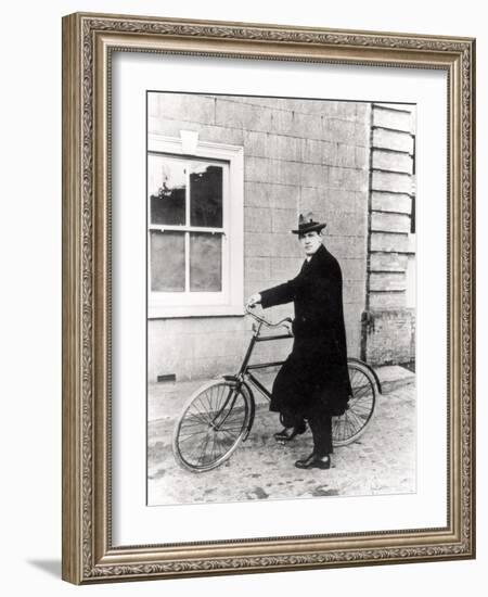 Michael Collins (1870-1922) with His Famous Bicycle-Irish Photographer-Framed Photographic Print