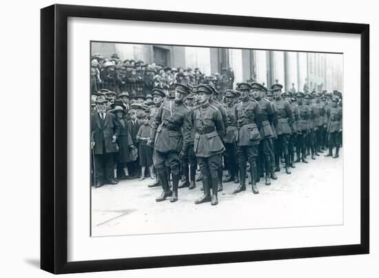 Michael Collins (1890-1922) (Left) as Head of the Irish Free State Army at the Funeral of Arthur…-Irish Photographer-Framed Photographic Print