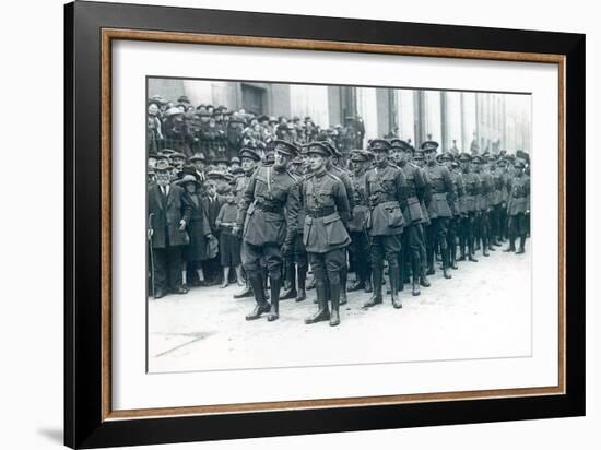 Michael Collins (1890-1922) (Left) as Head of the Irish Free State Army at the Funeral of Arthur…-Irish Photographer-Framed Photographic Print