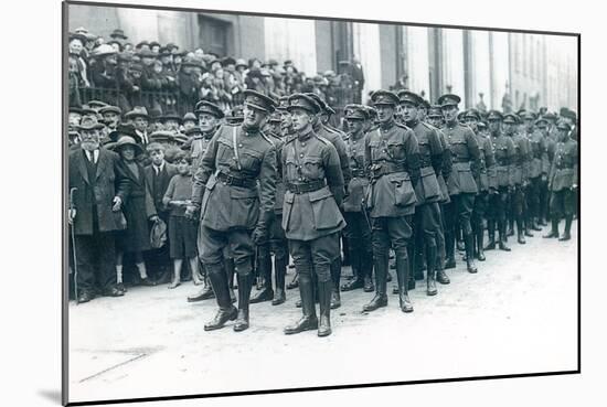 Michael Collins (1890-1922) (Left) as Head of the Irish Free State Army at the Funeral of Arthur…-Irish Photographer-Mounted Photographic Print