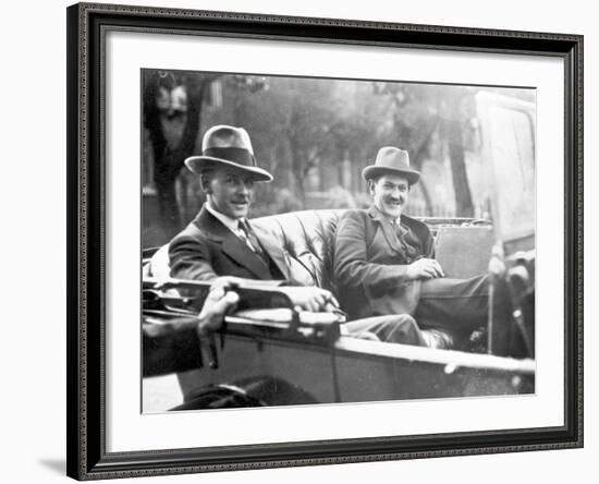 Michael Collins (1890-1922) with Emmet Dalton During the Treaty Discussions in London, 1921-English Photographer-Framed Photographic Print