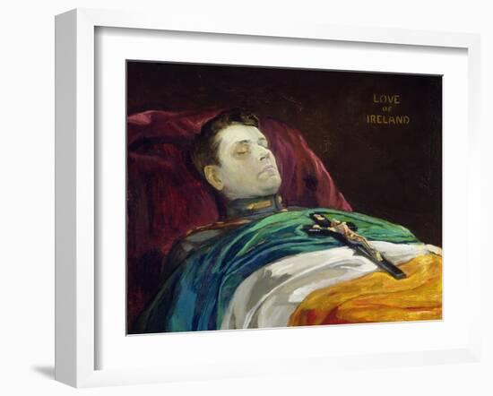 Michael Collins (Love of Ireland), 1922-Sir John Lavery-Framed Giclee Print