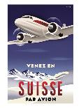 Venez en Suisse par Avion-Michael Crampton-Art Print