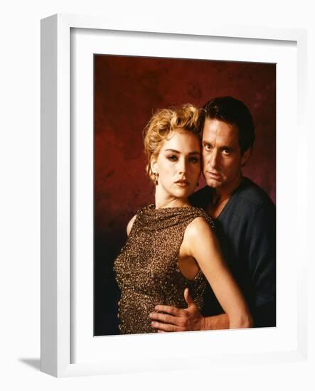 MICHAEL DOUGLAS; SHARON STONE. "Basic Instinct" [1992], directed by PAUL VERHOEVEN.-null-Framed Photographic Print