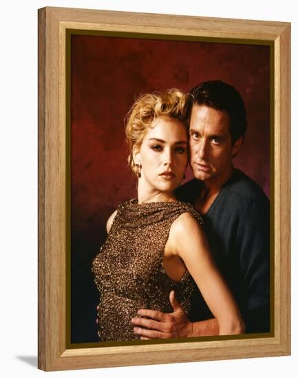 MICHAEL DOUGLAS; SHARON STONE. "Basic Instinct" [1992], directed by PAUL VERHOEVEN.-null-Framed Premier Image Canvas