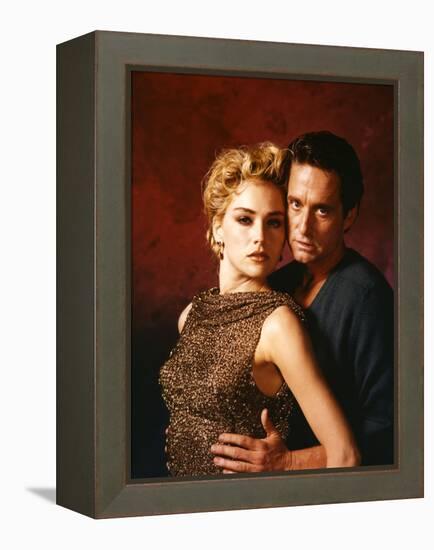 MICHAEL DOUGLAS; SHARON STONE. "Basic Instinct" [1992], directed by PAUL VERHOEVEN.-null-Framed Premier Image Canvas