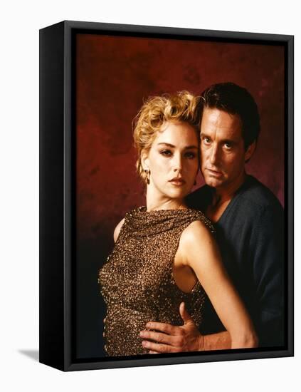 MICHAEL DOUGLAS; SHARON STONE. "Basic Instinct" [1992], directed by PAUL VERHOEVEN.-null-Framed Premier Image Canvas