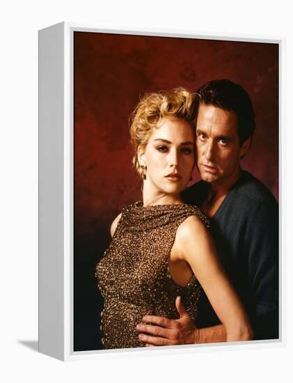 MICHAEL DOUGLAS; SHARON STONE. "Basic Instinct" [1992], directed by PAUL VERHOEVEN.-null-Framed Premier Image Canvas