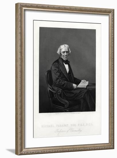 Michael Faraday, British Scientist, C1880-DJ Pound-Framed Giclee Print