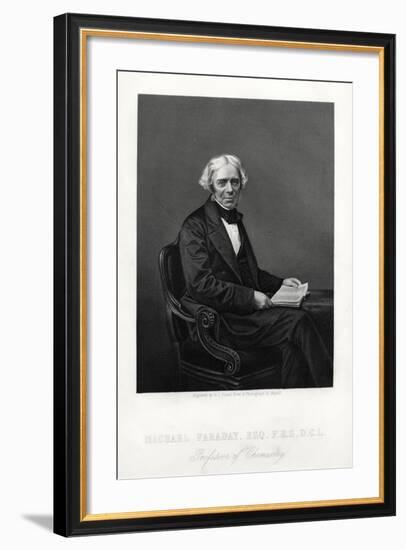 Michael Faraday, British Scientist, C1880-DJ Pound-Framed Giclee Print