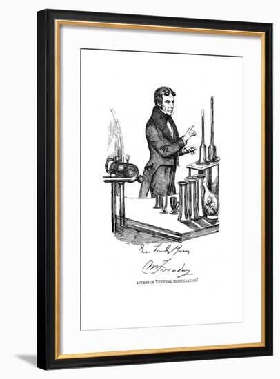 Michael Faraday Lecturing at the Royal Institution, London, C1835-Daniel Maclise-Framed Giclee Print