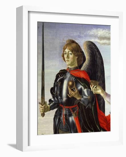 Michael, from Tobias and the Three Archangels (Detail)-Francesco Botticini-Framed Giclee Print