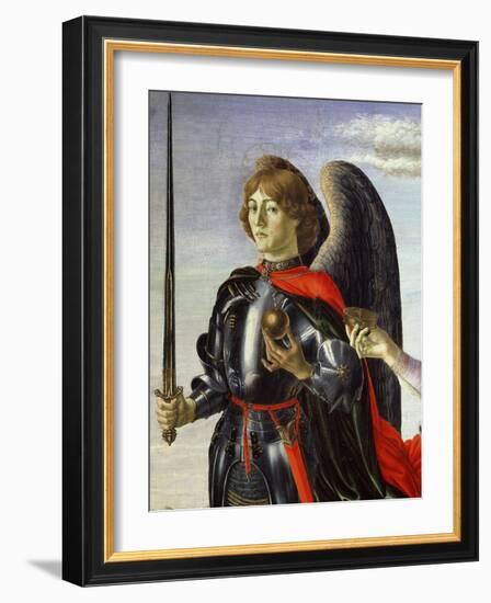 Michael, from Tobias and the Three Archangels (Detail)-Francesco Botticini-Framed Giclee Print