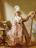 An Elegant Woman Dresses-Michel Garnier-Premier Image Canvas