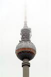 Berlin television tower in the morning fog, Alexanderplatz, Berlin, Germany-Michael Hartmann-Framed Photographic Print