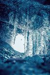 ice cave with icicles in the back light, Baden-Wurttemberg, Germany [M]-Michael Hartmann-Photographic Print