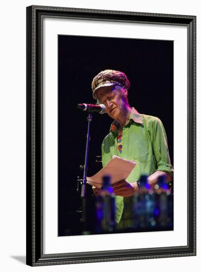 Michael Horovitz, During a Performance of 'Poem', Queen Elizabeth Hall, London, 14th June 2012-Veronique Dubois-Framed Photographic Print