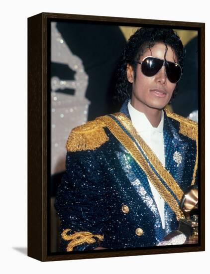 Michael Jackson at Grammy Awards-John Paschal-Framed Premier Image Canvas