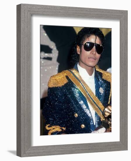 Michael Jackson at Grammy Awards-John Paschal-Framed Premium Photographic Print