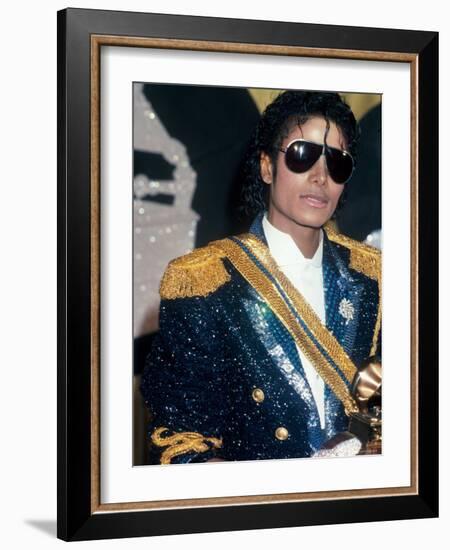 Michael Jackson at Grammy Awards-John Paschal-Framed Premium Photographic Print