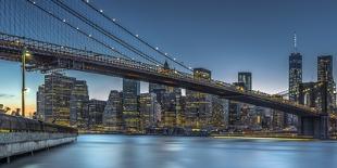 New York - Blue Hour Over Manhattan-Michael Jurek-Photographic Print