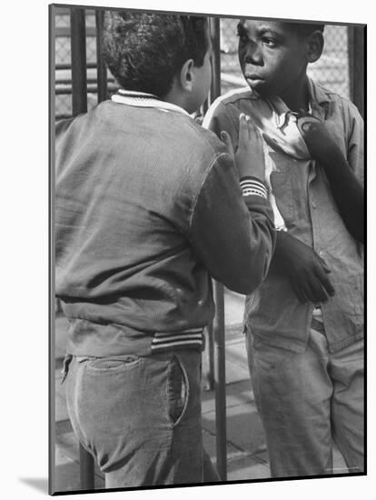 Michael Ketosugbo with a School Mate After a Fist Fight-Al Fenn-Mounted Photographic Print