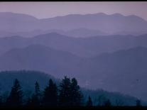 Beautiful Panoramic of Blue Ridge Mountains with a Blue Haze Covering Them-Michael Mauney-Photographic Print