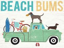 Beach Bums Dachshund Bicycle I-Michael Mullan-Art Print