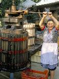 A Local Winemaker Pressing Her Grapes at the Cantina, Torano Nuovo, Abruzzi, Italy-Michael Newton-Photographic Print