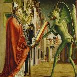 The Devil Presenting St Augustin with the Book of Vices, C1455-1498-Michael Pacher-Framed Giclee Print