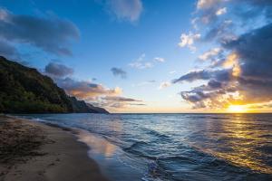 Sunset on the Napali Coast, Kauai, Hawaii,United States of America, Pacific by Michael Runkel