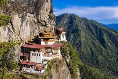 Tiger-Nest, Taktsang Goempa Monastery Hanging in the Cliffs, Bhutan-Michael Runkel-Photographic Print