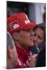 Michael Schumacher Being Interviewed, British Grand Prix, Silverstone, Northamptonshire, 1997-null-Mounted Photographic Print