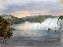American Falls at Niagara from the Table Rock on the Canada Side, July 22, 1846-Michael Seymour-Framed Giclee Print
