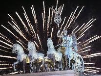 New Year's Fireworks above the Quadriga at the Brandenburg Gate in Berlin, Germany, c.2007-Michael Sohn-Photographic Print