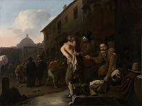 Peasant Family with Man Removing Fleas from Himself, 1656-60-Michael Sweerts-Giclee Print
