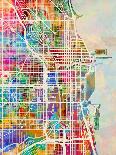 Chicago City Street Map-Michael Tompsett-Art Print