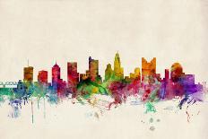 Cleveland Ohio Skyline-Michael Tompsett-Art Print