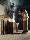 Pouring Molten Metal from a Cupola into Moulds, Steel Bath Production, Hull, Humberside, 1965-Michael Walters-Photographic Print