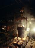 Teeming (Pouring) Molten Iron, Brown Bayley Steels, Sheffield, South Yorkshire, 1968-Michael Walters-Photographic Print