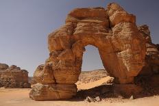 Forzhaga Natural Arch in Akakus Mountains, Sahara Desert, Libya, North Africa, Africa-Michal Szafarczyk-Framed Premier Image Canvas