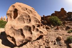 Rock formation in Tadrart, Sahara desert, Algeria, Africa-Michal Szafarczyk-Framed Premier Image Canvas