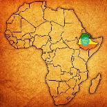 Senegal on Actual Map of Africa-michal812-Art Print