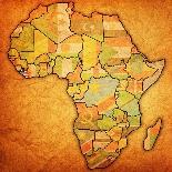 Ethiopia on Actual Map of Africa-michal812-Art Print