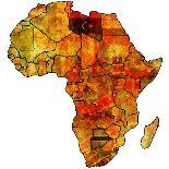 Nigeria on Actual Map of Africa-michal812-Art Print