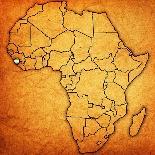 Libya on Actual Map of Africa-michal812-Art Print