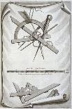 Book Illustration of Architects' and Surveyors' Tools-Micheal Van Der Gucht-Giclee Print