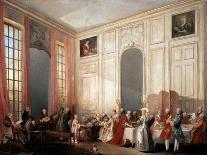 English Tea Party with the Prince of Conti at the Temple, 1766-Michel Barthelemy Ollivier-Mounted Giclee Print